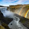 Dettifoss mit doppelten Regenbogen von Daniela Beyer