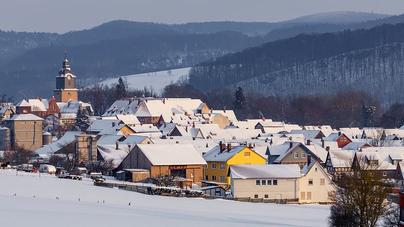 Das winterliche Herleshausen im Werratal von Roland Brack