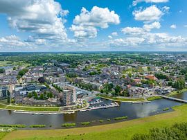 Hardenberg Panoramaluftbild auf die Stadt am Ufer der von Sjoerd van der Wal Fotografie