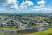 Hardenberg panorama luchtfoto van de stad aan de oever van de vecht van Sjoerd van der Wal