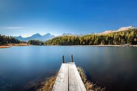Steg am See im Engadin in der Schweiz.