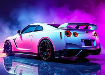Nissan GT-R R35 Wit Neon van MIROKKU