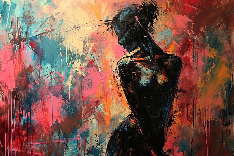 Silhouette d'art urbain | Contraste par Peintures accrocheuses