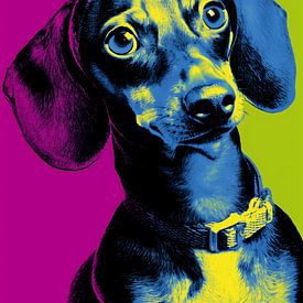 Dackel Pop Art von Lauren Wilde