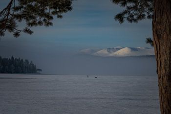 Wake fishing on Lake Ottsjon in Sweden's Fjallen