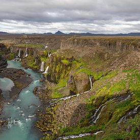 Sigöldugljúfur, Schlucht mit Wasserfällen in Island von Annemarie Mastenbroek