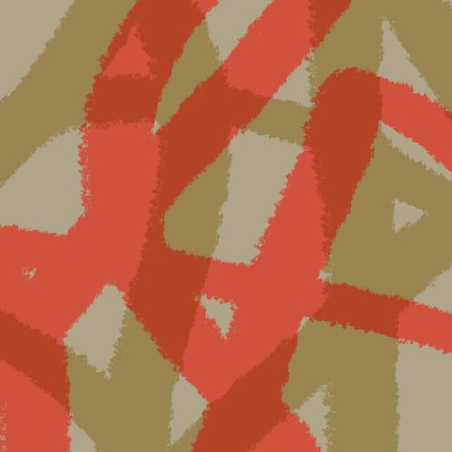 Pop of colors. Neon art. Abstract lines in red and gold by Dina Dankers