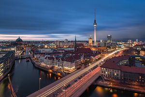 L'horizon de Berlin la nuit