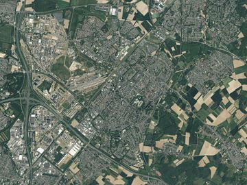 Luftaufnahme von Geleen von Maps Are Art