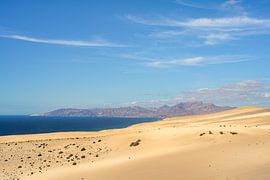 Blick über die Dünen bei Jandía auf Fuerteventura von Michael Valjak