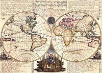 Vintage World Map anno 1728