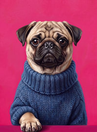 Paws & Pullovers - the Pug van Marja van den Hurk