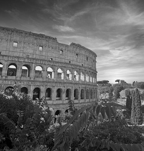 Colosseum in black and white.