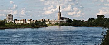 Waterfront Doesburg, 3D canvasprint van M  van den Hoven