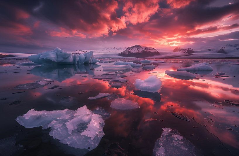 Gouden kleurenspel aan zee van fernlichtsicht