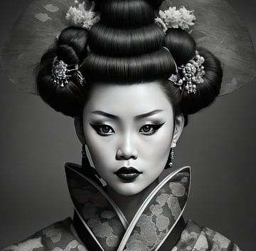 Traditionele Geisha van Brian Morgan