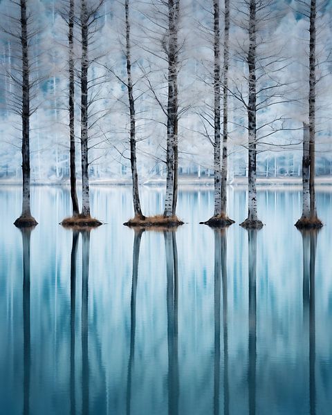 Winterzauber am See von fernlichtsicht