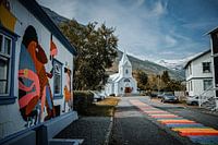 Straatkunst in Seydisfjördur