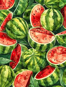 Wassermelonen-Poster für ihre Küche von Frank Daske | Foto & Design