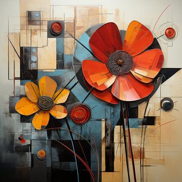 Fleurs - colorées et modernes sur New Future Art Gallery