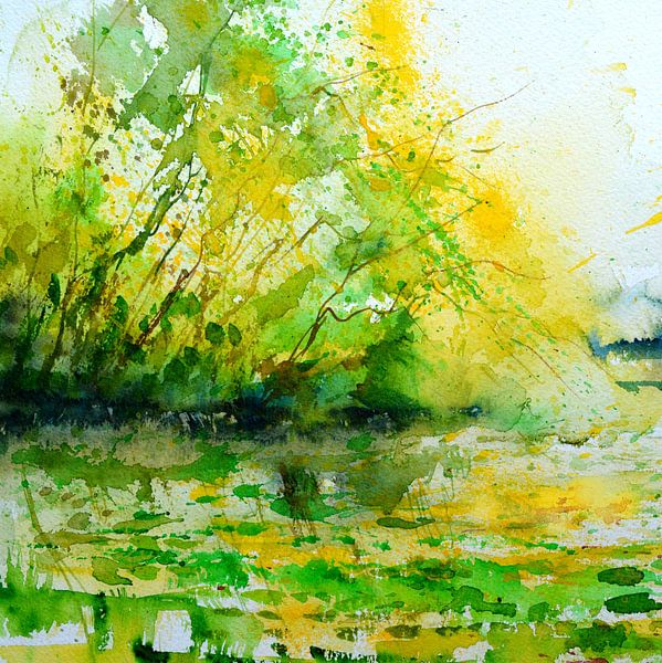 Groene vijver van pol ledent