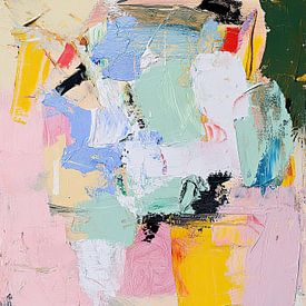 Abstract Shabby Pastel Pink by Niklas Maximilian