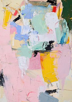 Abstrakt Shabby Pastell Rosa von Niklas Maximilian