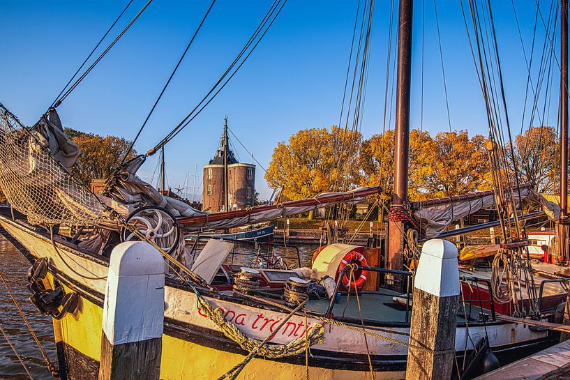 View of the Dromedaris in Enkhuizen-West Friesland harbour by Harrie Muis