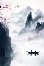 Peaceful boat trip in the sea of fog by Poster Art Shop