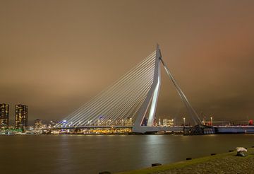 Erasmus bridge at night by Ferry D