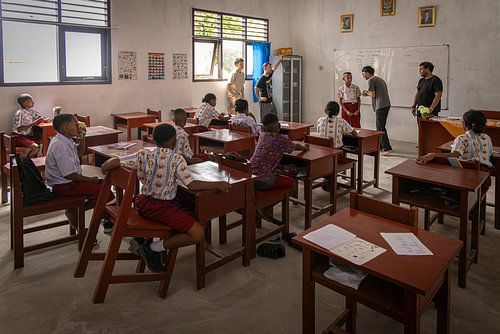 Schoolkinderen @ Arborek Island, Indonesie