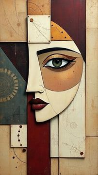 Abstract portret 40 van Aimelle ML