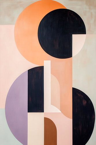 Geometrische vormen in pastelkleuren