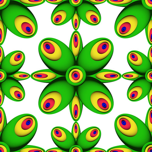 Vibrant Green Peacock Feather Mandala Pattern