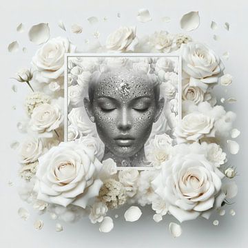 De schoonheid van diamanten en witte rozen (3) van Segaspics