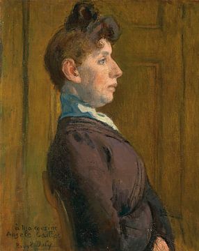 Raoul Dufy - Portret van een vrouw in profiel (circa 1897-1898) van Peter Balan