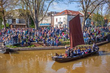 Armada de barges de tourbe