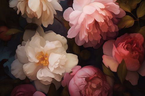 Fleurs à profusion, couleurs pastel