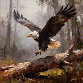 Wildtiere – Ungezähmte Anmut – Weißkopfseeadler 1 von Johannas Art Creations