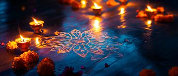 Licht en bloemsierkunst van Poster Art Shop