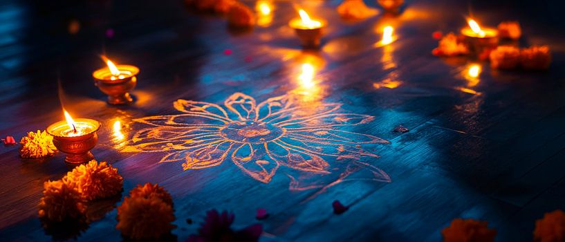 Light and floral art by Poster Art Shop