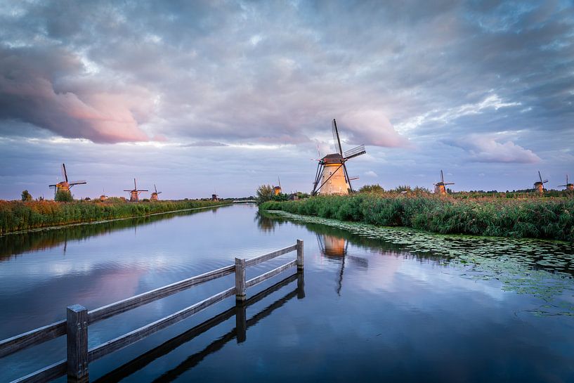 Windmills of Kinderdijk during sunset by Chris Snoek