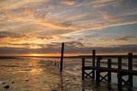 Zonsondergang op het Wad