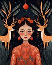 Portrait in Christmas mood, illustration by Studio Allee thumbnail