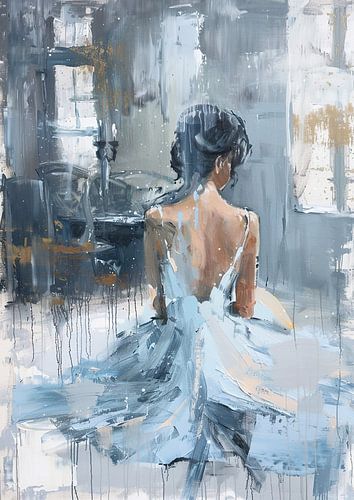 Femme à l'envers | Femme dans l'espace abstrait