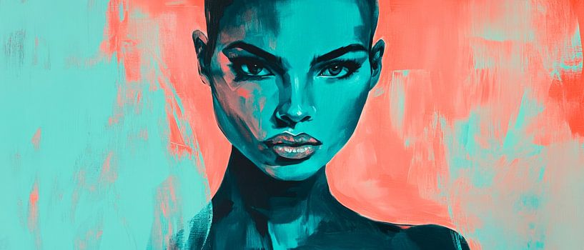 Blue elegance - feminine strength by Poster Art Shop