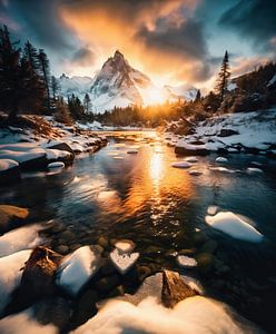 Sonnenuntergang im Herbst