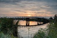 Zijdebrug kort na zonsondergang in de Alblasserwaard van Beeldbank Alblasserwaard thumbnail