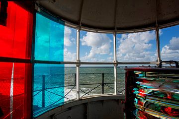 Phare de la mer du Nord sur Blond Beeld