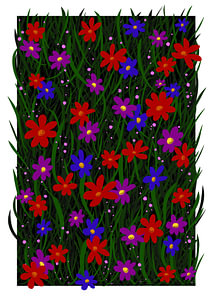 Verspielte Blumenwiese